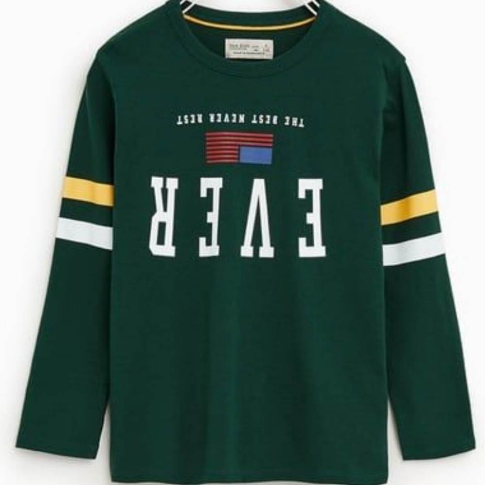 Zara Green Long Sleeve Kids Tee